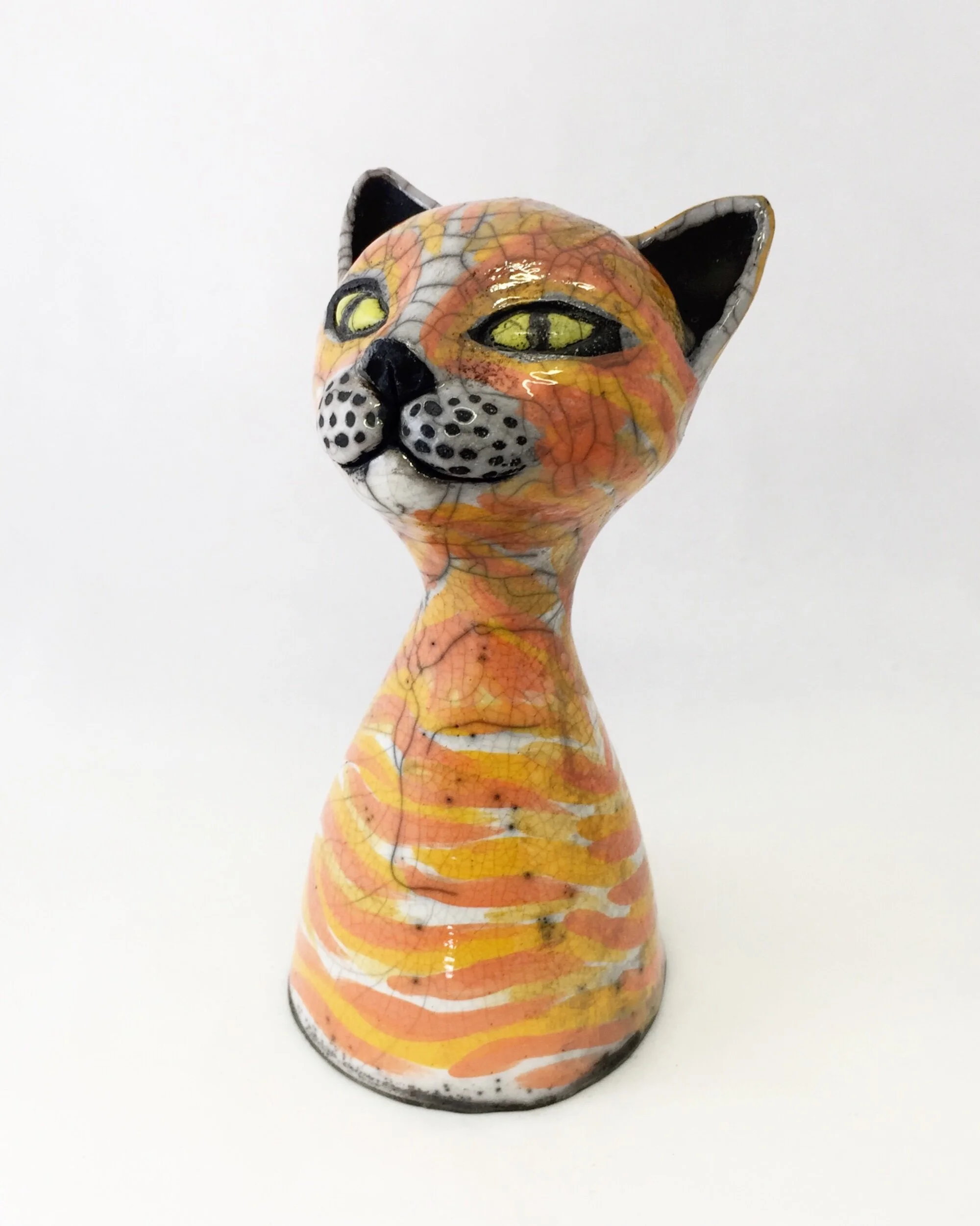 ✨ Caramel ~ Raku Cat Sculpture (Christmas Pre-Order) ✨