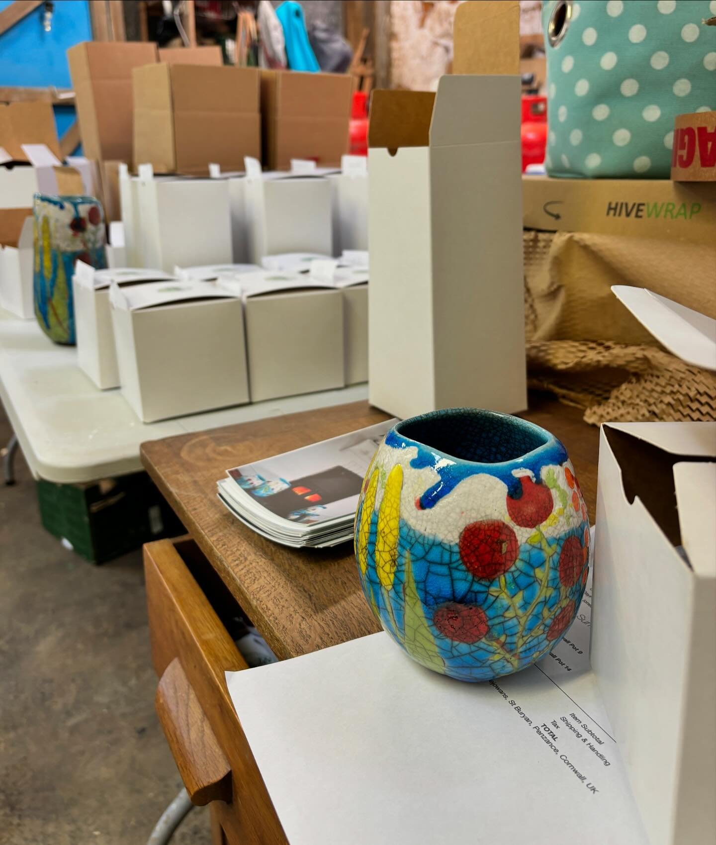 I spent the last 2 days packing up orders for all my lovely customers. 
It&rsquo;s surprising how long it takes, but so satisfying when they&rsquo;re on the way to new homes! 

There&rsquo;s still a couple of pieces left on my website. Check out the 