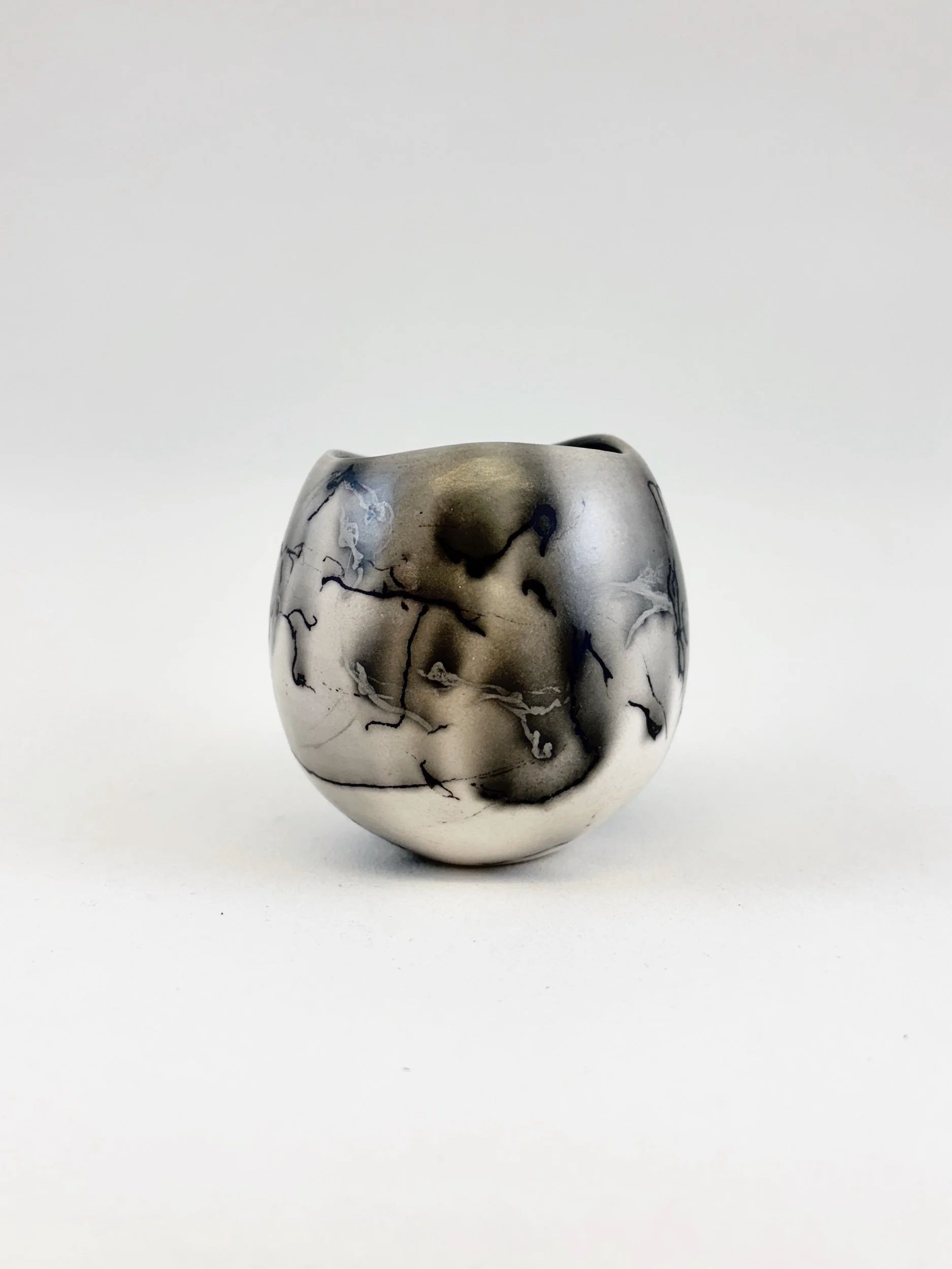 Mini Horsehair Raku Pot 1