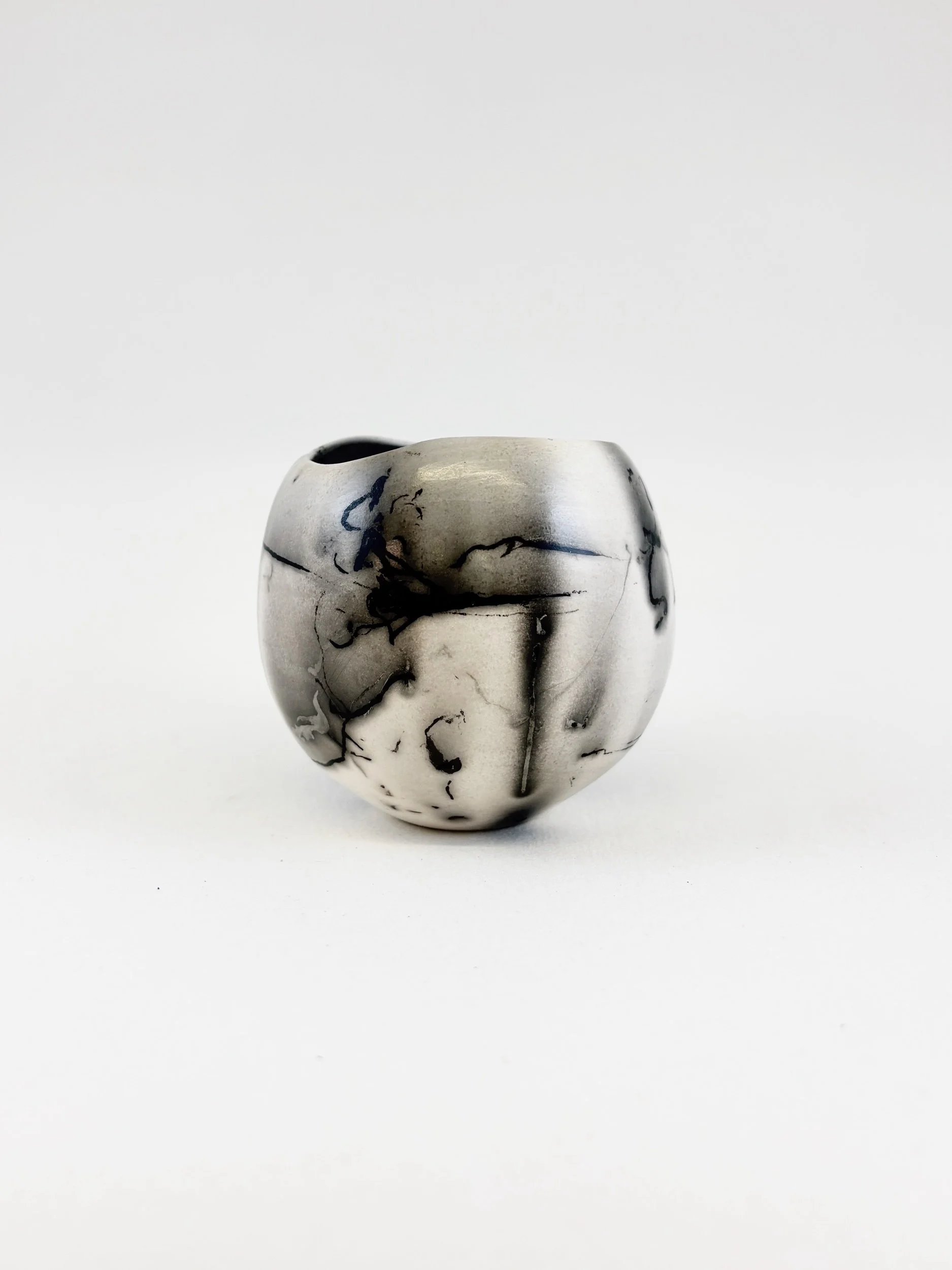 Mini Horsehair Raku Pot 2