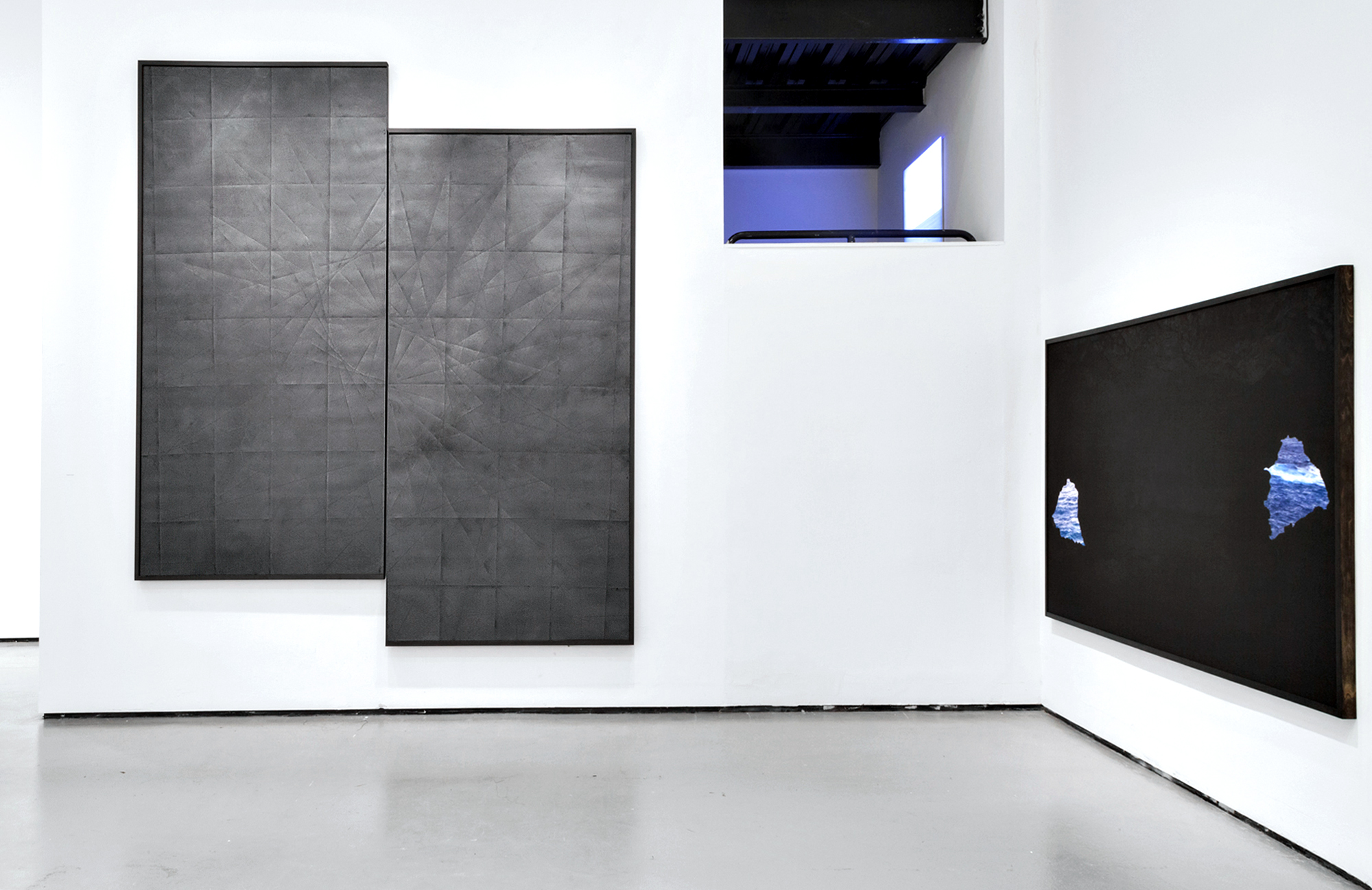 Installation view of 27.1167°S, 109.3667°W