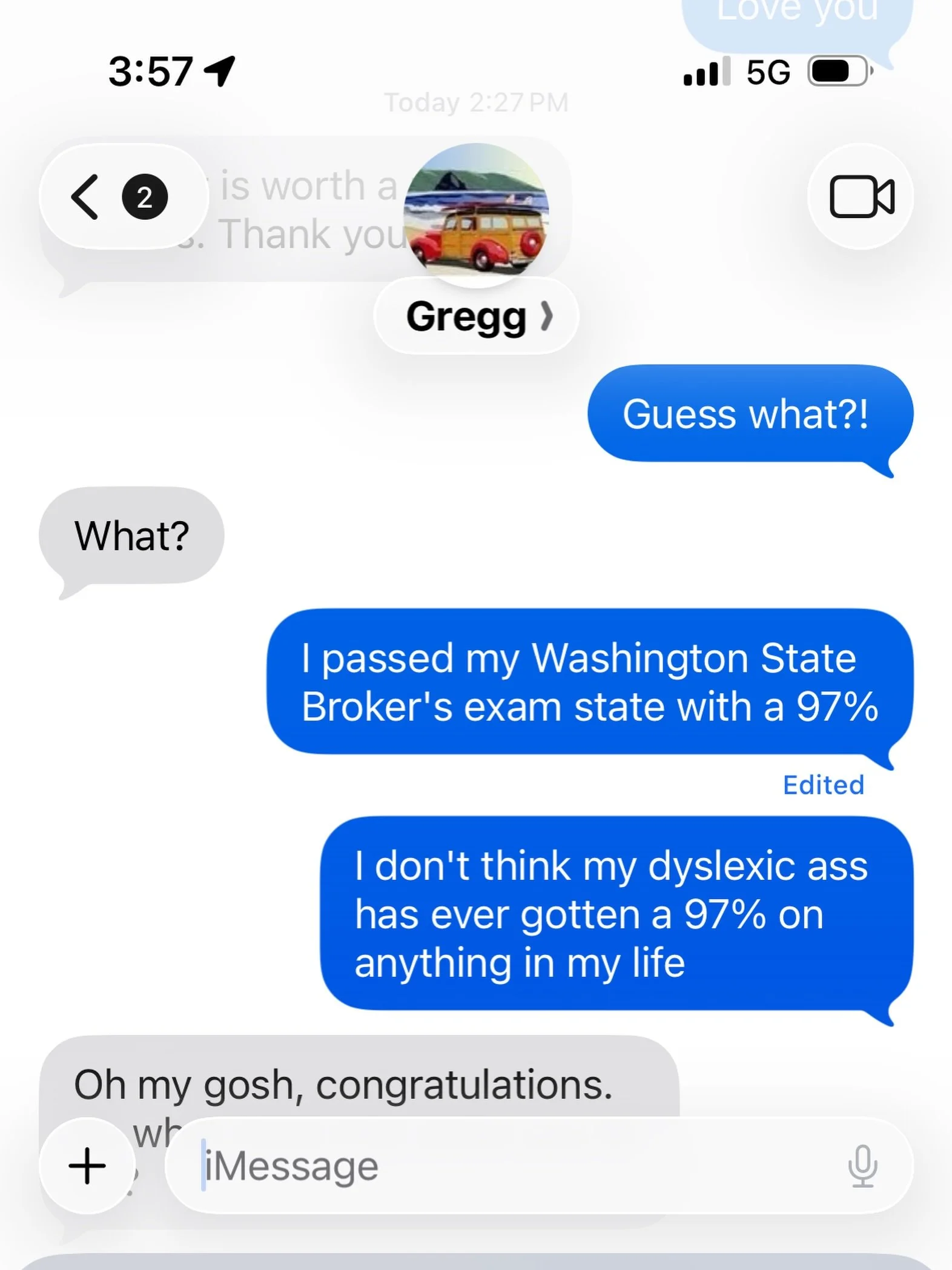 I think I've found my groove.. Had to tell my daddy o first thing.  Growing up a a dyslexic kid who repeated the second grade, I don't think there was much hope for me. 

I was more of a a social butterfly than an academic. I literally went to four d
