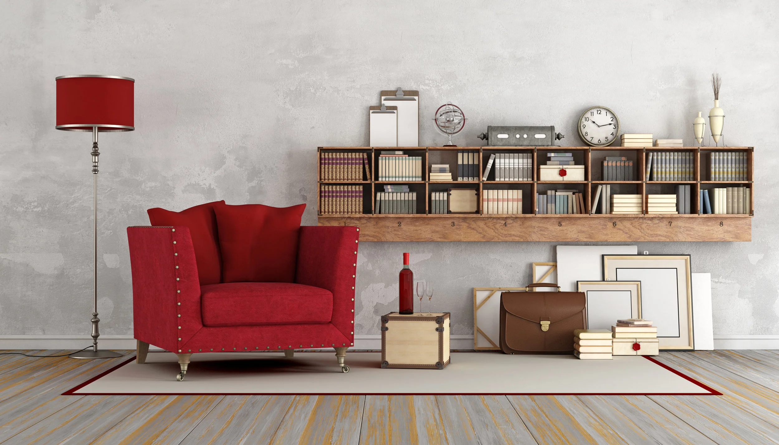 retro-living-room-with-red-armchair-PMYVYPM.jpg