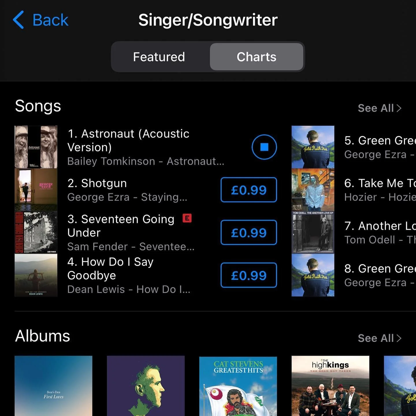 Number 1 on the singer/songwriter and currently climbing on the all-genre @itunes charts which the song is now sitting at 25 🥹 *ੈ✩‧₊˚ thank you so much everyone, I&rsquo;m beyond grateful and I&rsquo;m so happy you&rsquo;re loving the reimagined ver