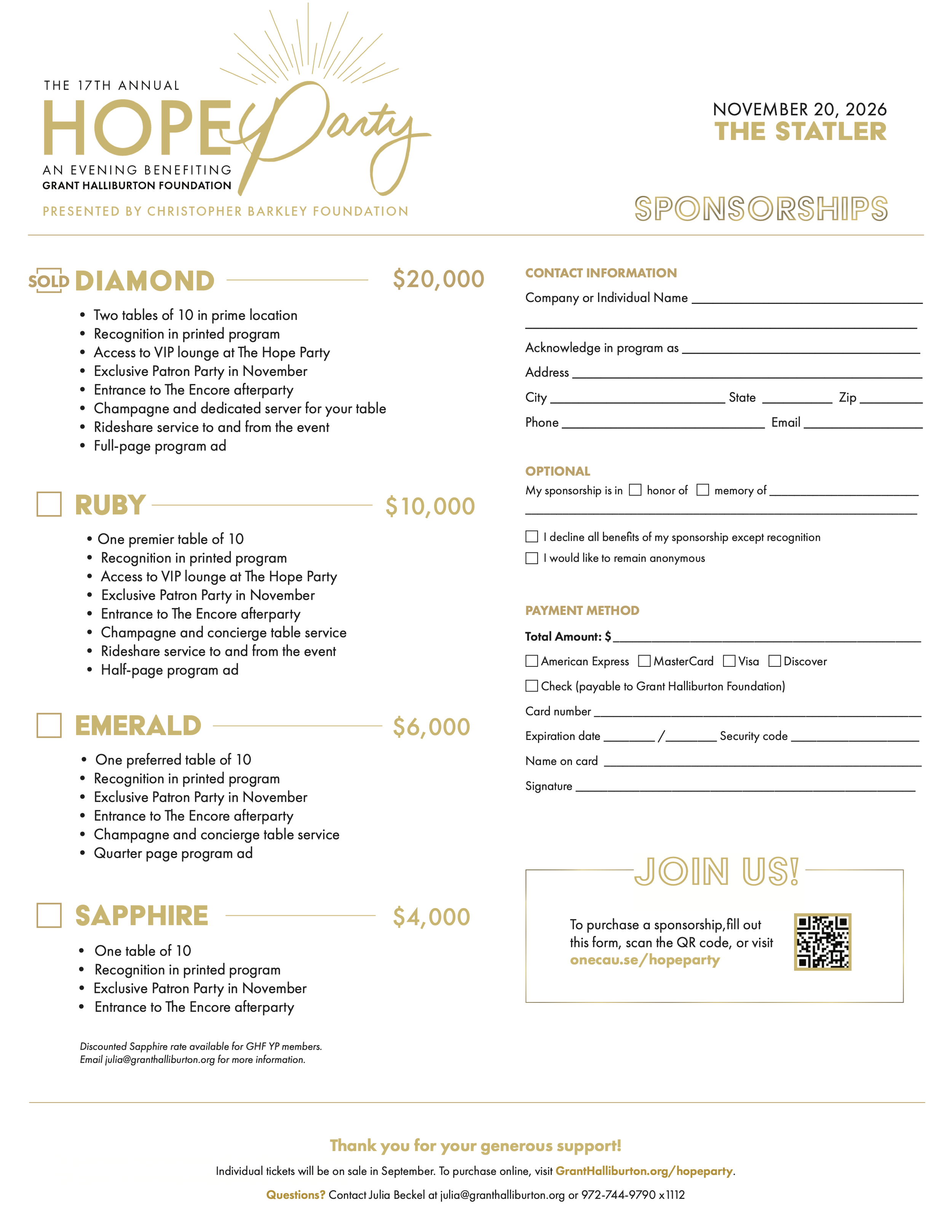 Sponsorship Form