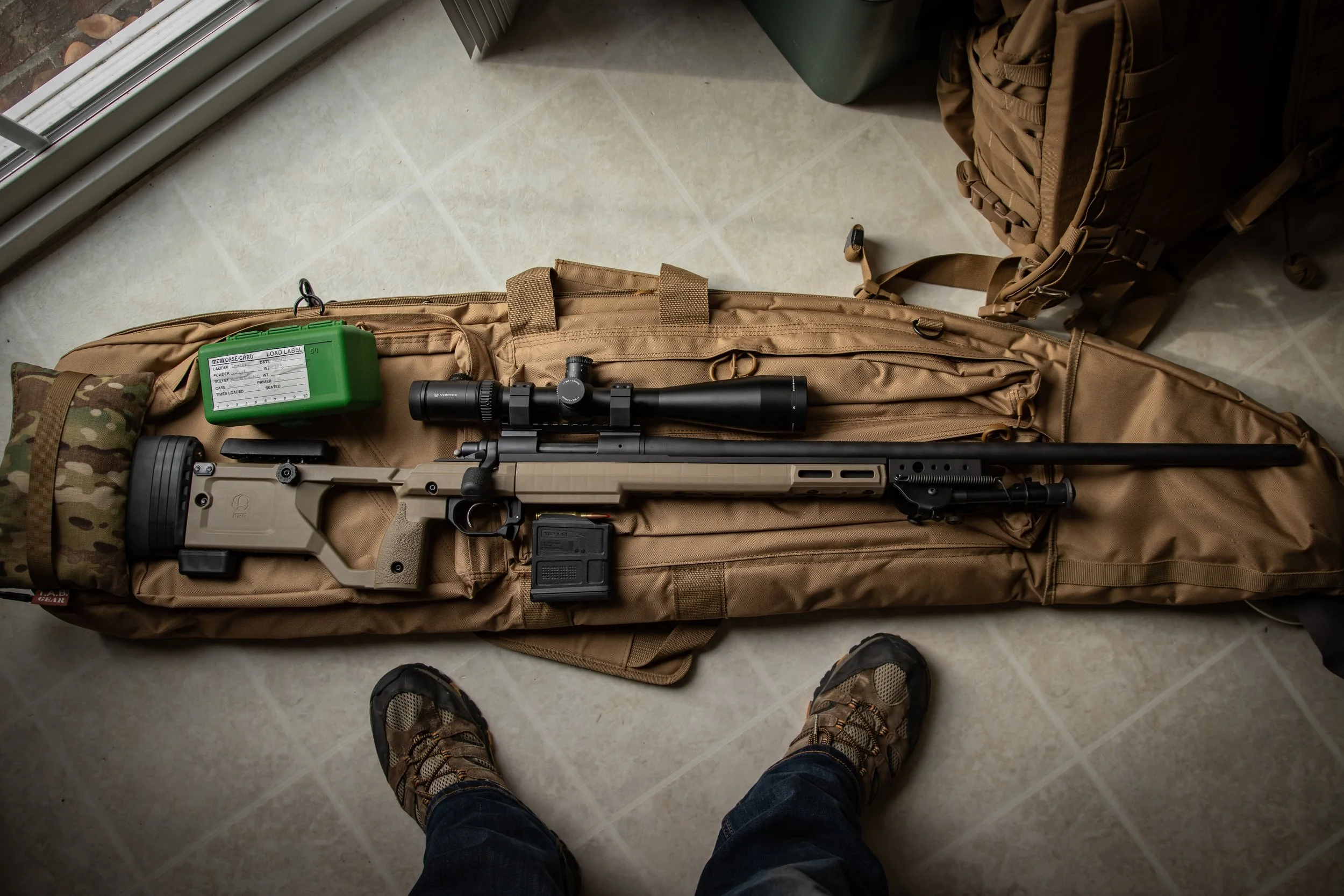 Remington rifle, KRG chassis, Vortex scope