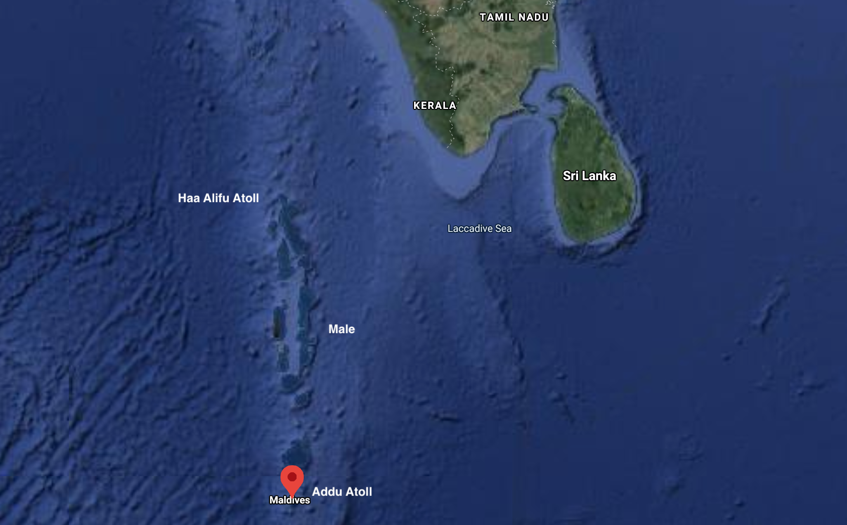 The southernmost atoll in the Maldives