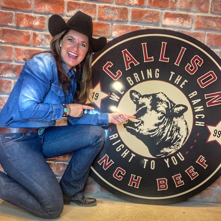 New sign here and ready to hang in the Callison Ranch Market!
&bull;
This is exactly like the first decal I made for Callison Ranch Beef.  We love tucking them into our boxes of beef shipped right from the ranch to you!  Just a little thank you from 
