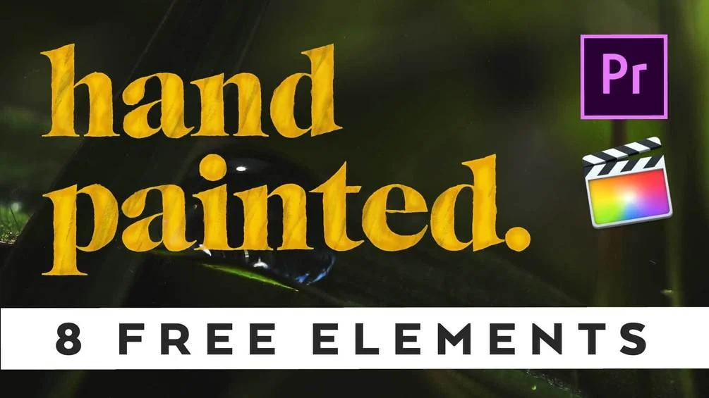 8 Hand Painted Elements