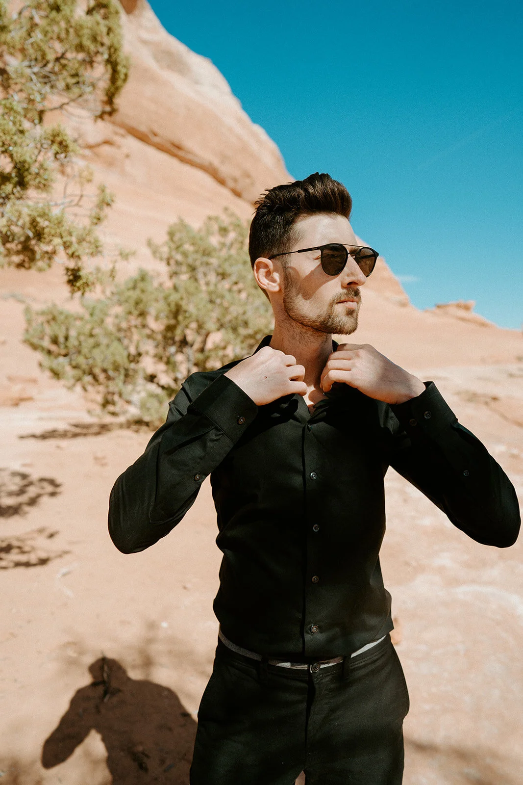 black elopement dress