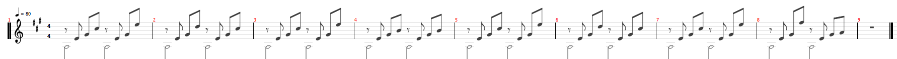 Here’s where my music-notation software starts failing me. Each of the last notes of the arpeggios should be a half note, not an eighth note.