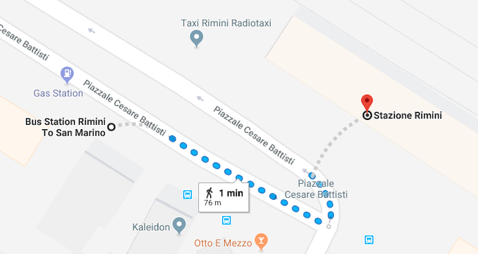 Google Map of San Marino bus station.png