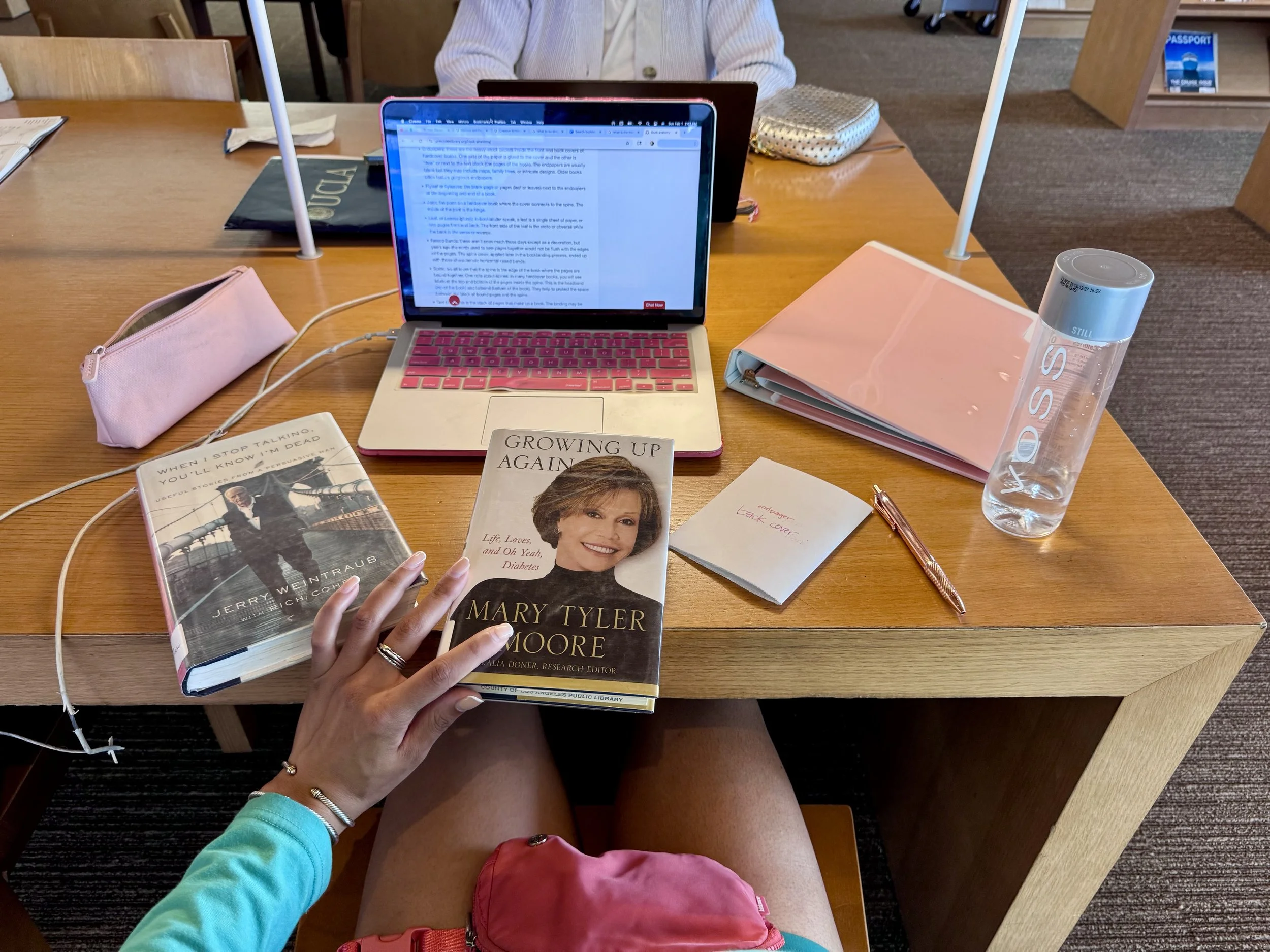 studying the anatomy of books in preparation to begin writing a book