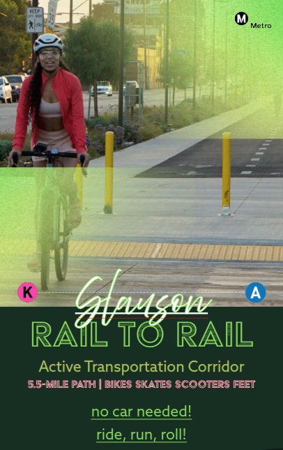 a community meetup in south la introduced me to slauson active transportation pathway that allows connection between metro a line and metro k line completely car free