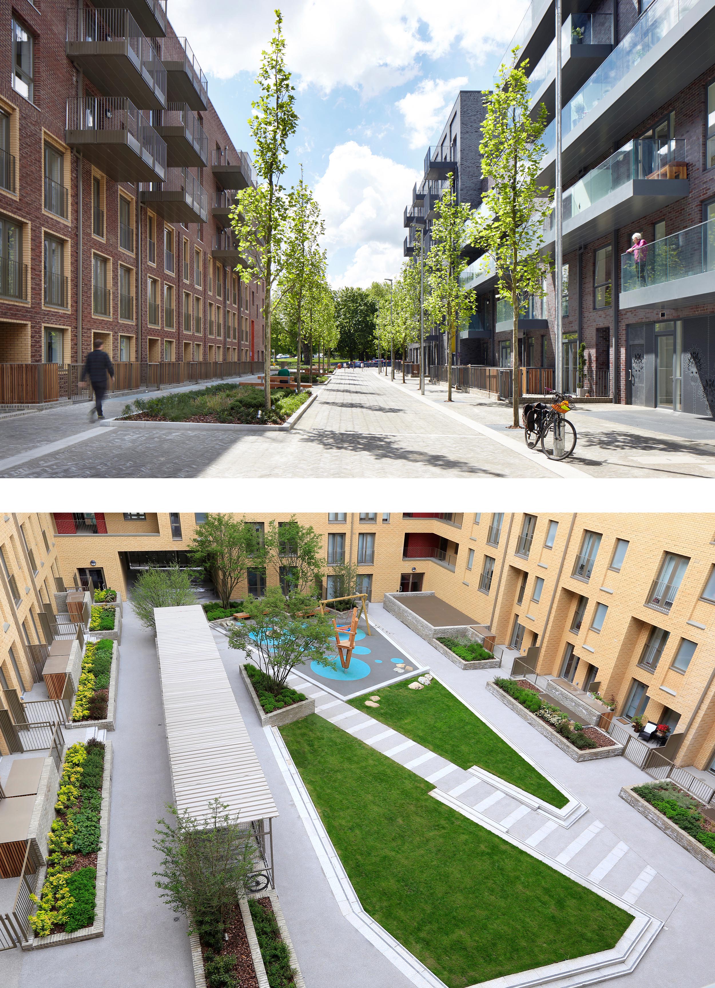 Above two photos: top photo ©Jack Hobhouse; bottom photo ©Skidmores Architectural Landscaping Contractors