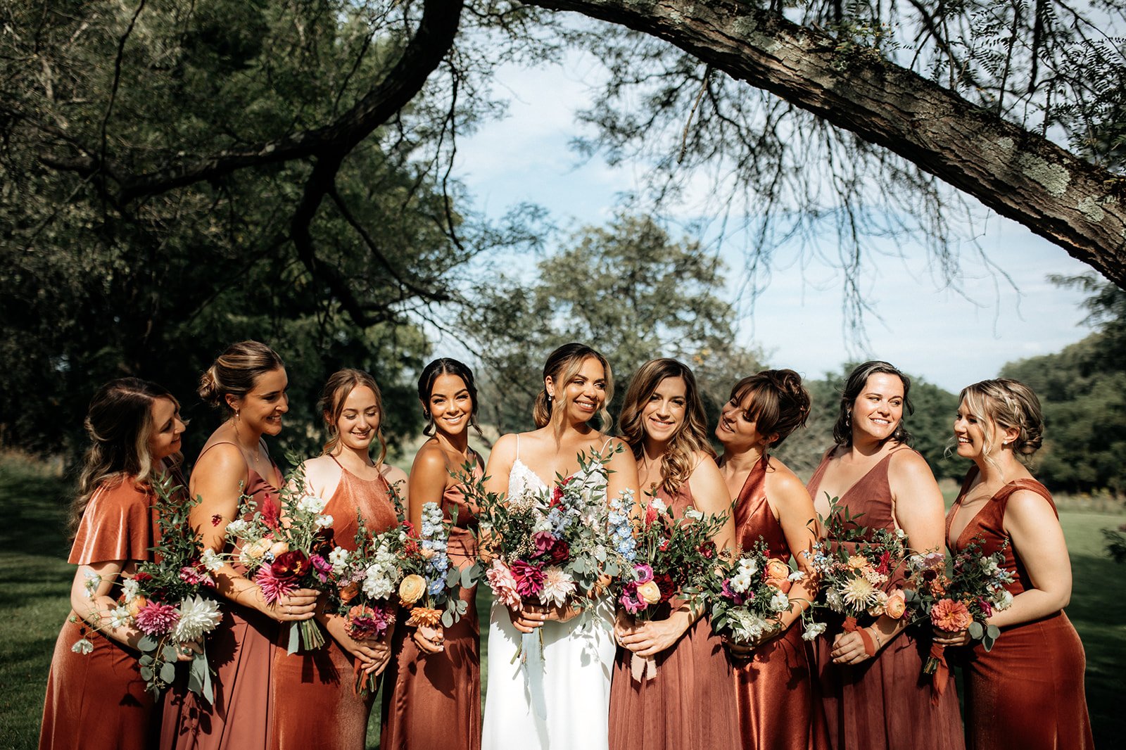 Romantic_Upstate_NY_Wedding_37_bridal party_salmon_dress.jpg