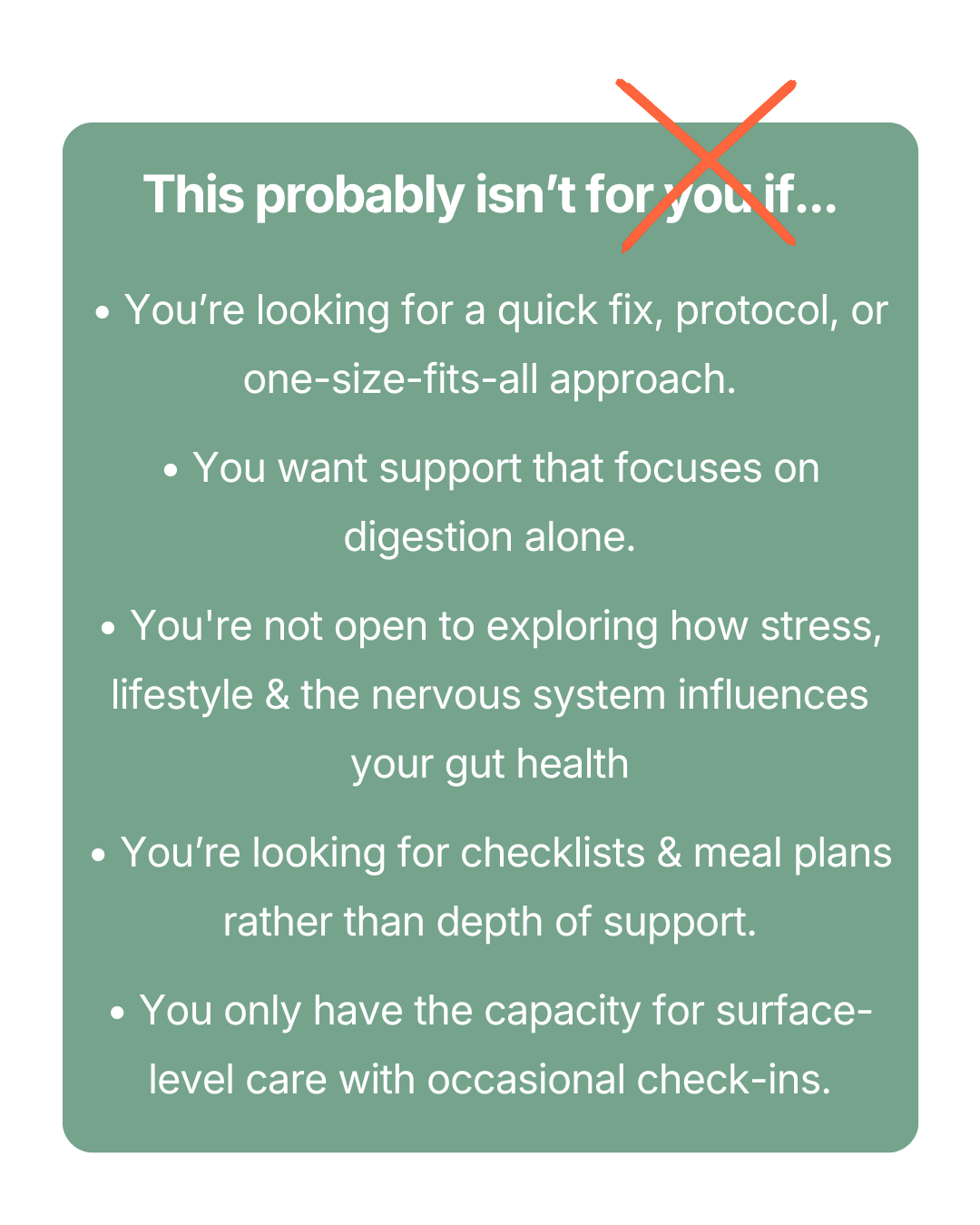 IBS dietitian alternative for those wanting deep, personalised IBS support rather than quick fixes