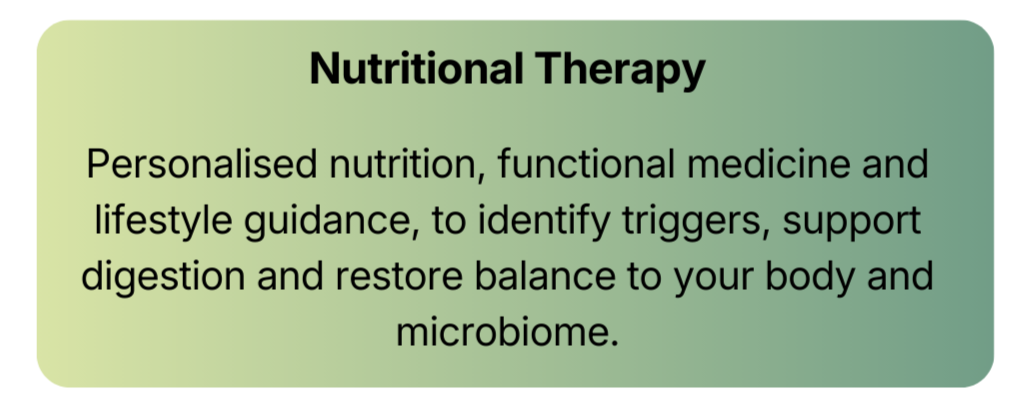 Nutritional therapy to support digestion and reflux relief.