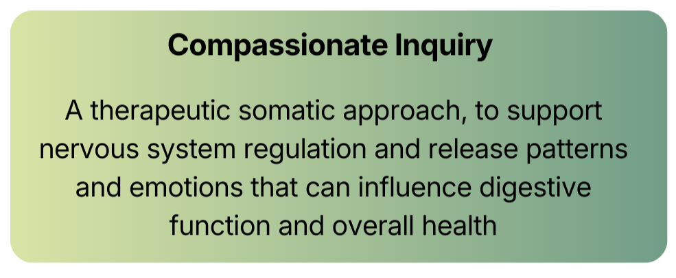 Compassionate Inquiry supporting the gut brain connection in reflux.