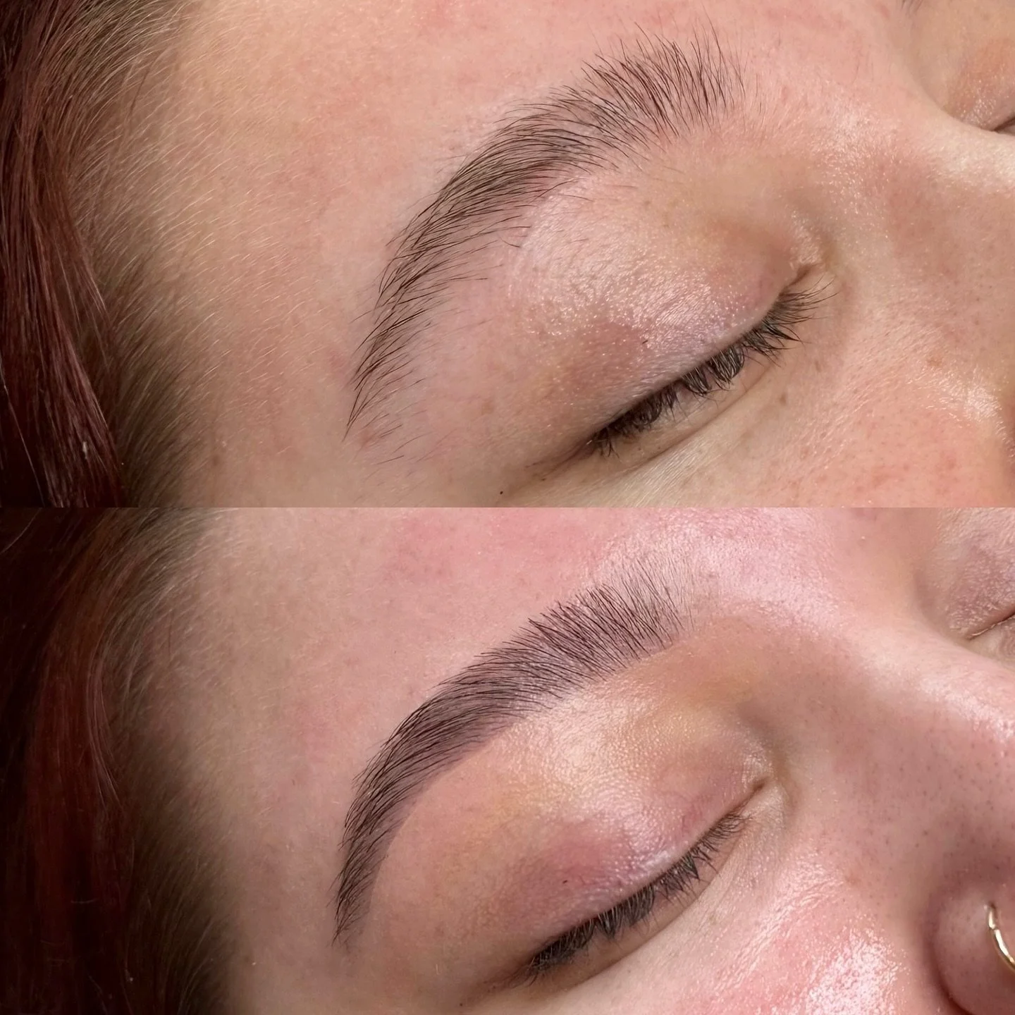 &ldquo;Add some tint to brighten, a little trim, keep them full, but cleaned up&rdquo; Anything you want babe✨ #browtinting #browwax #browshaping #esthetician