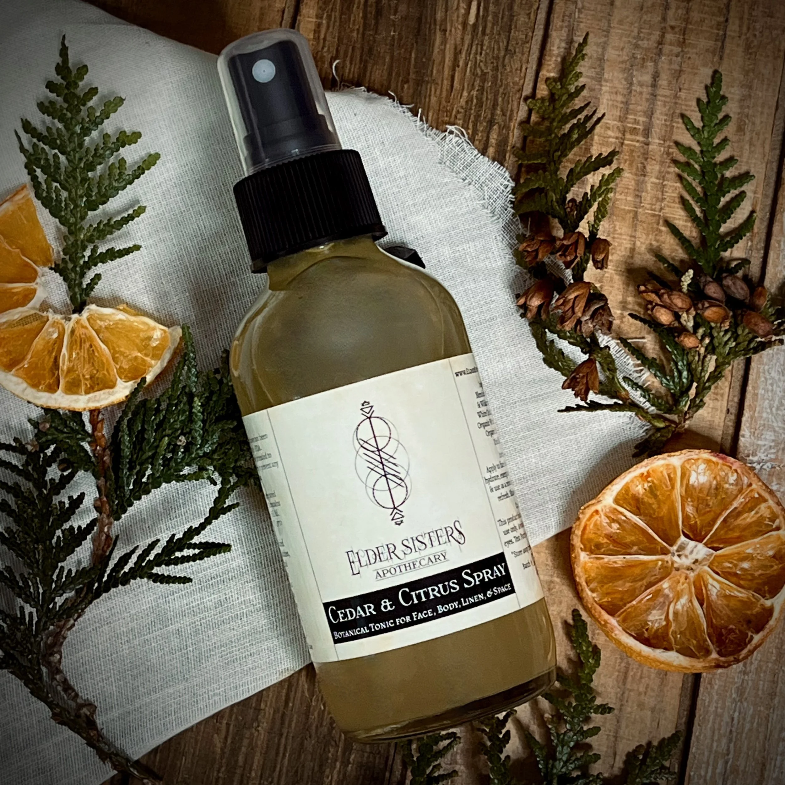 Cedar Citrus Spray ~ Herbal Tonic for Face, Body, Linen, & Space