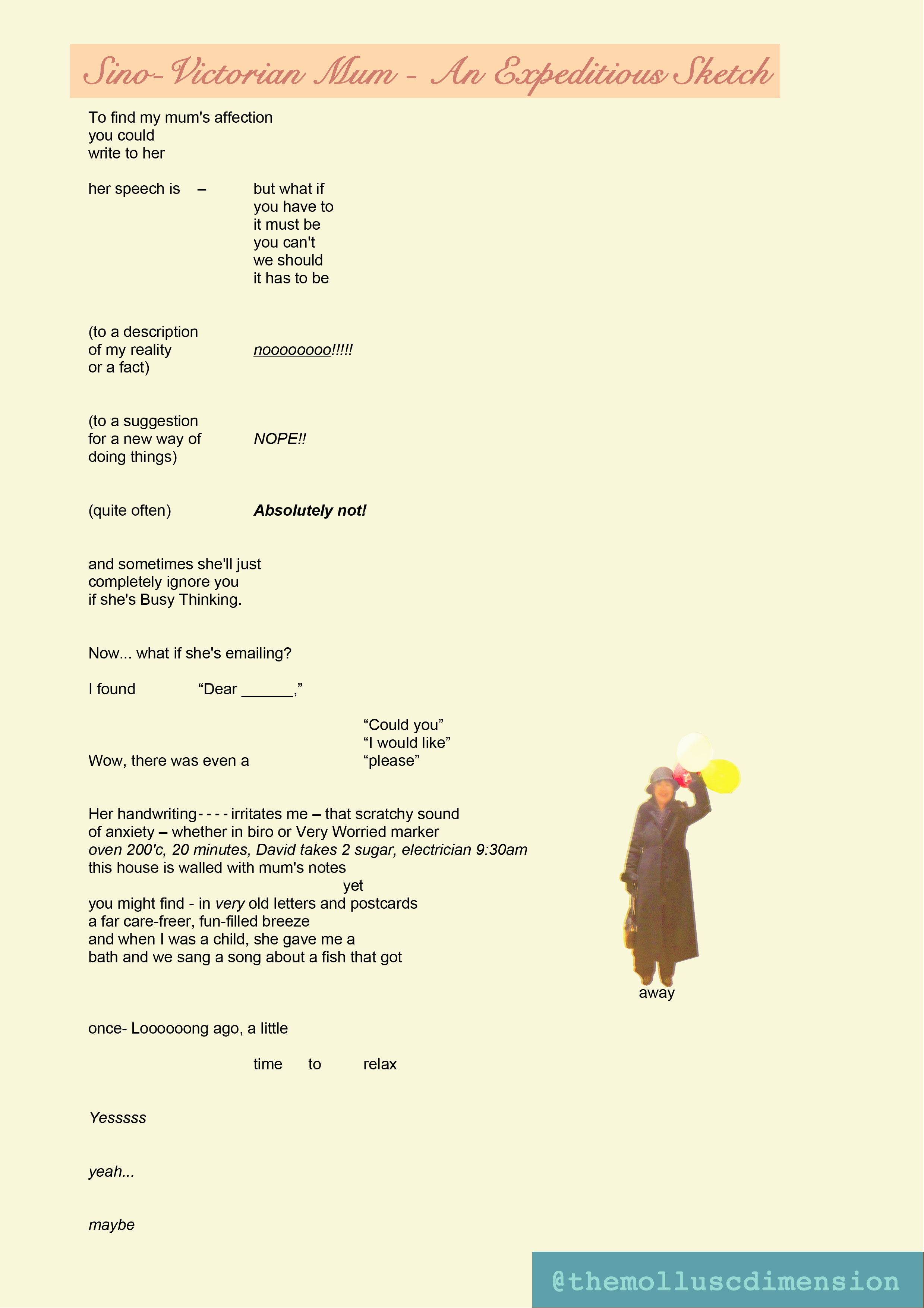 Poetry Sino Victorian Mum The Mollusc Dimension
