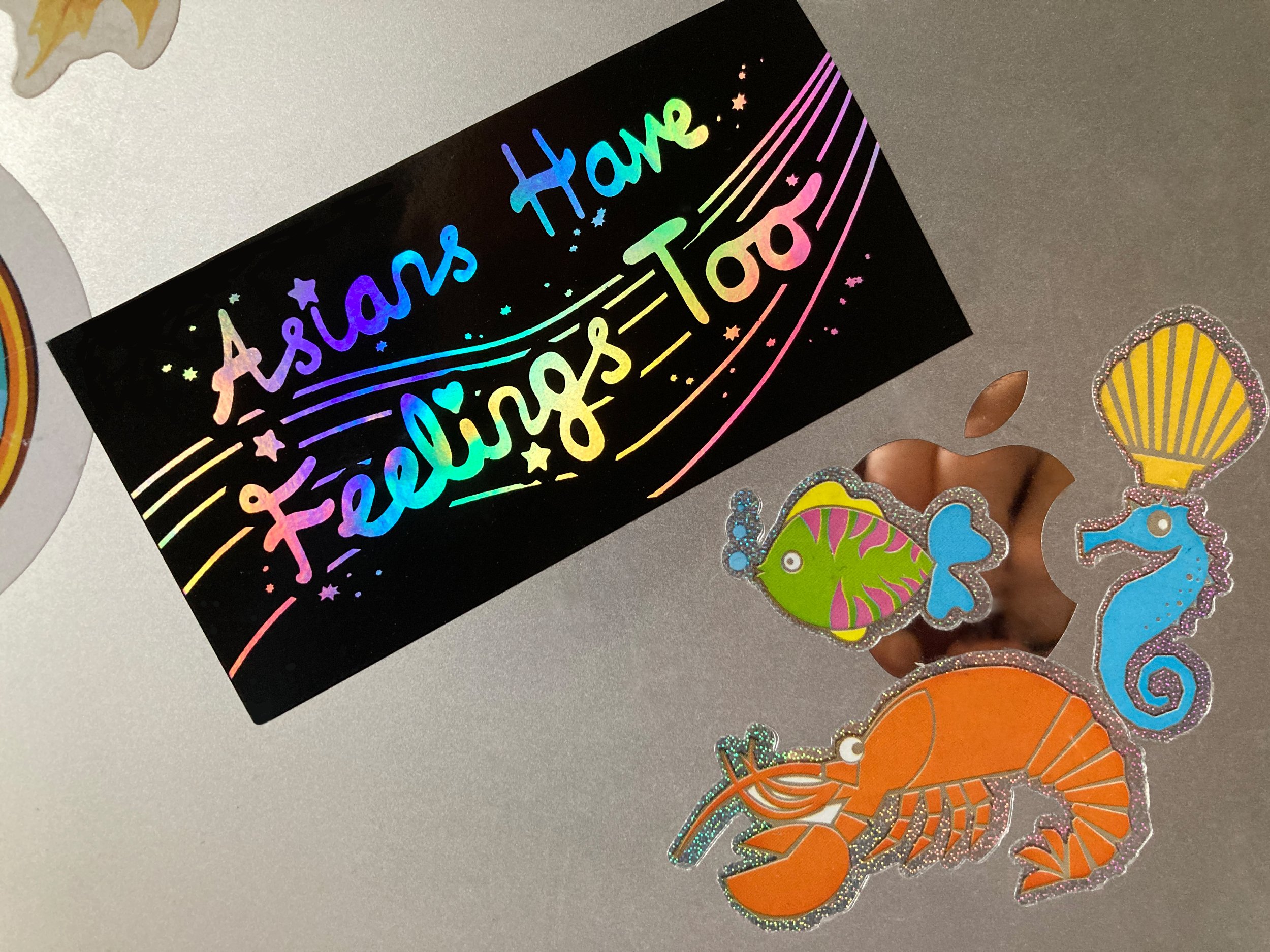 Asians Have Feelings Too Rainbow Sticker