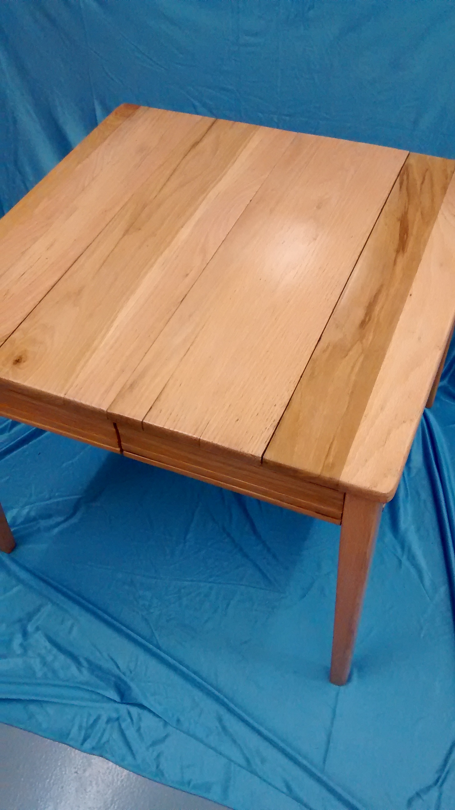 Restored Solid Oak Square Table