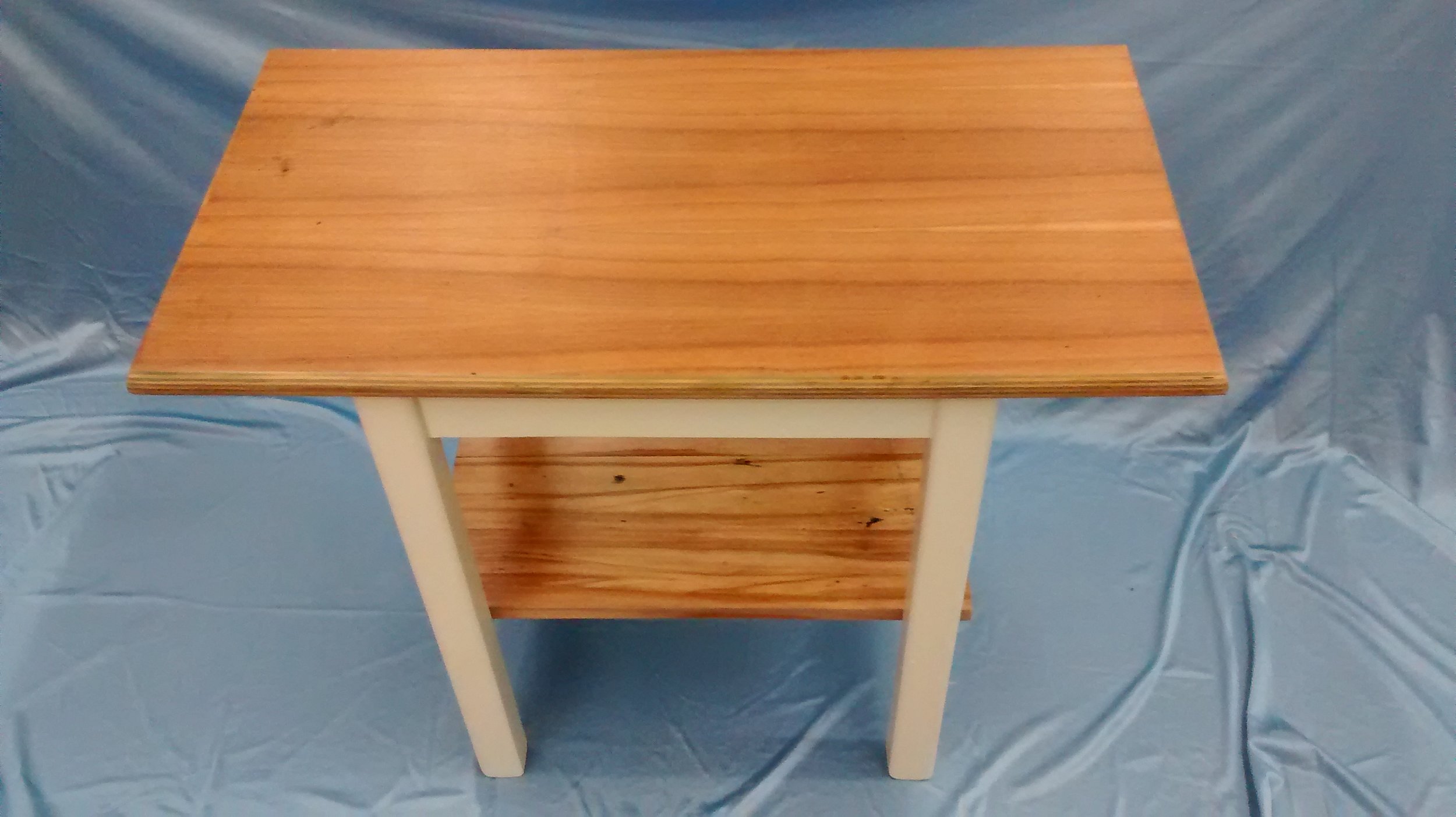 Upcycled End or Side Table with Reclaimed Wood