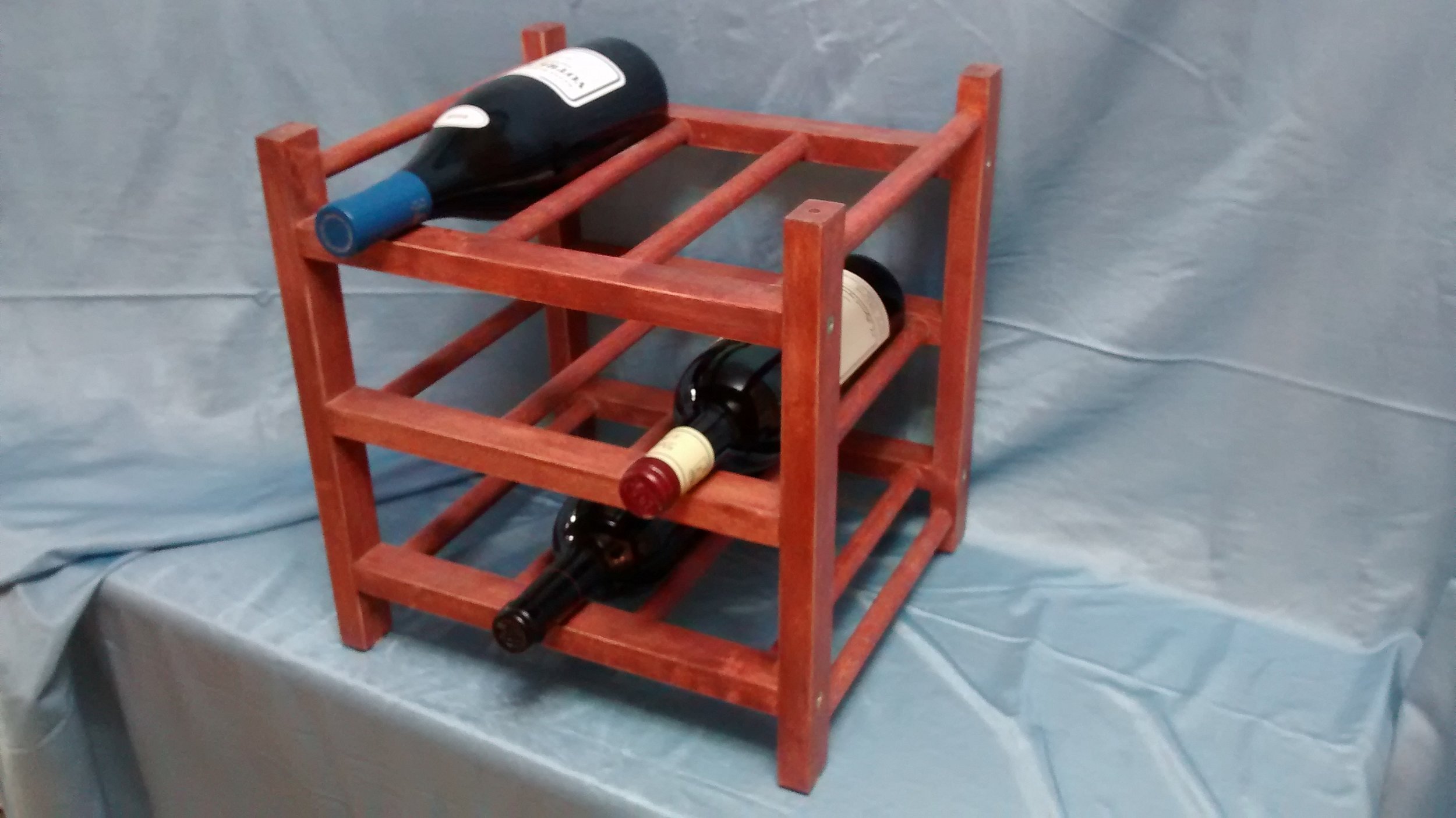 Refinished Wooden Wine Rack #2