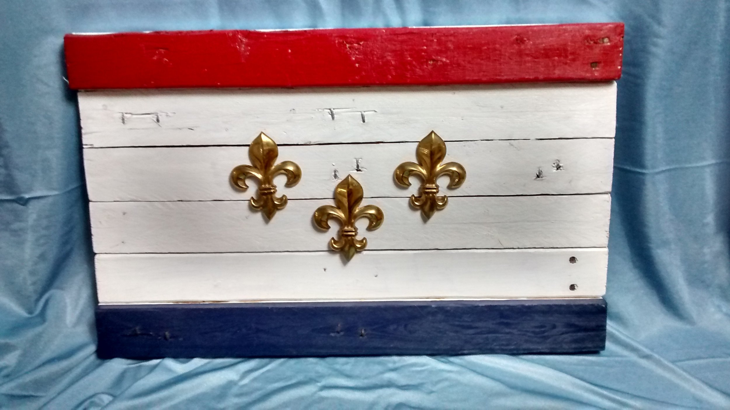 Reclaimed Wood Flag of New Orleans