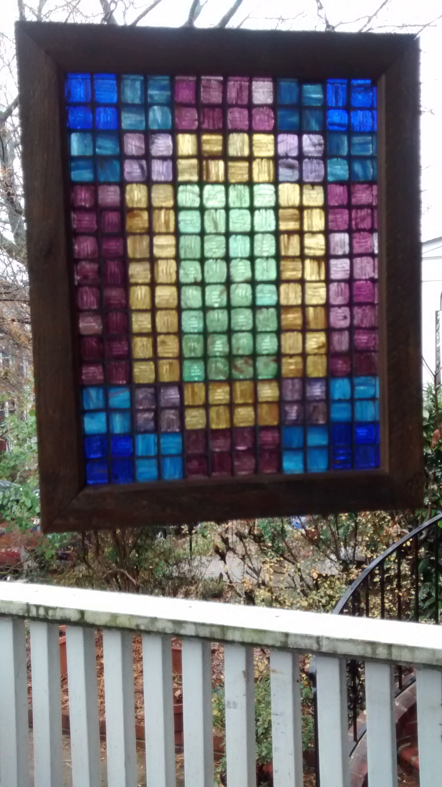 Colored Glass Tile Mosaic "Quilts" #1-4