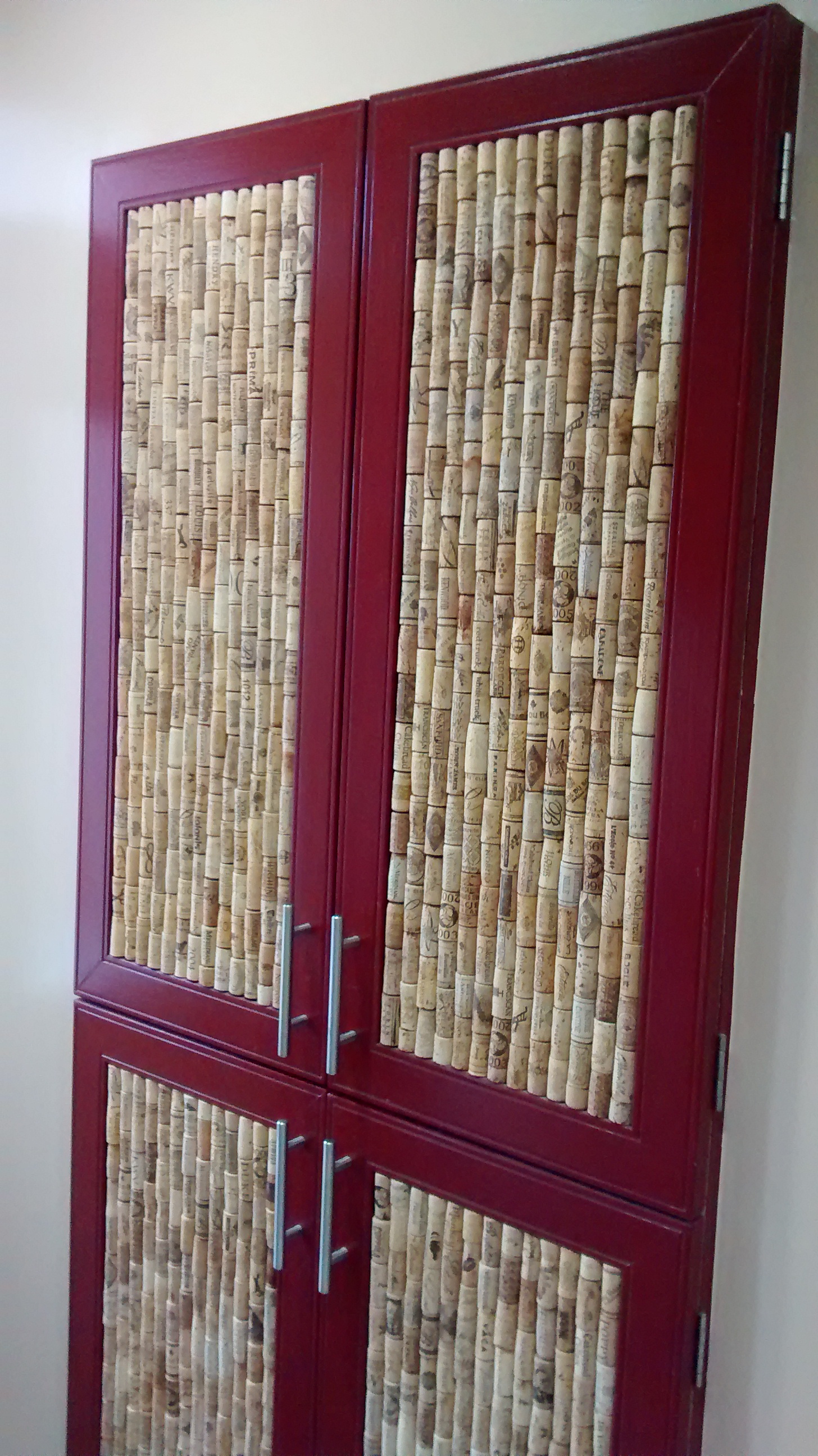 Reclaimed Wine Cork Cupboard Doors