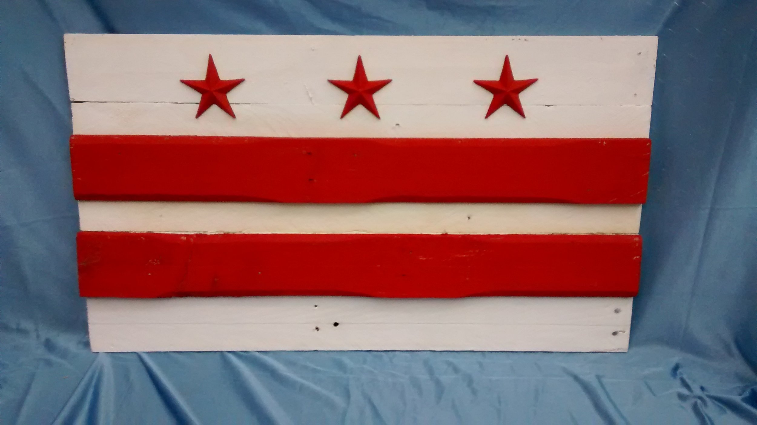 Small Painted D.C. Flag #3