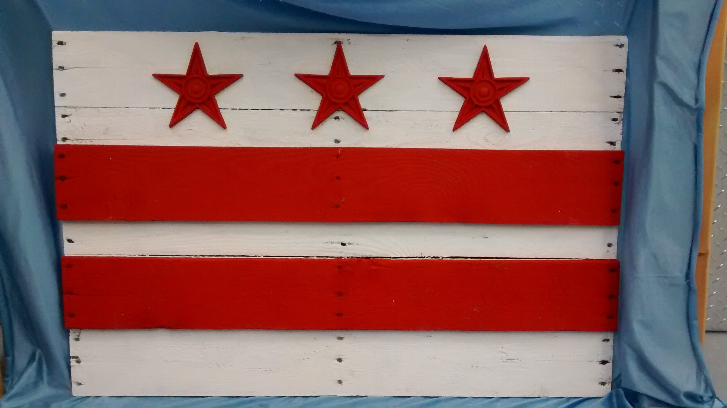 Large Painted D.C. Flags