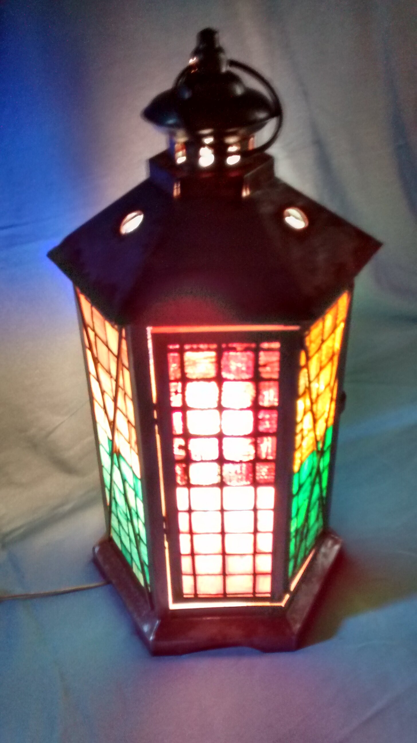 Decorative Colored Glass Mosaic Tile Table Lamp #2