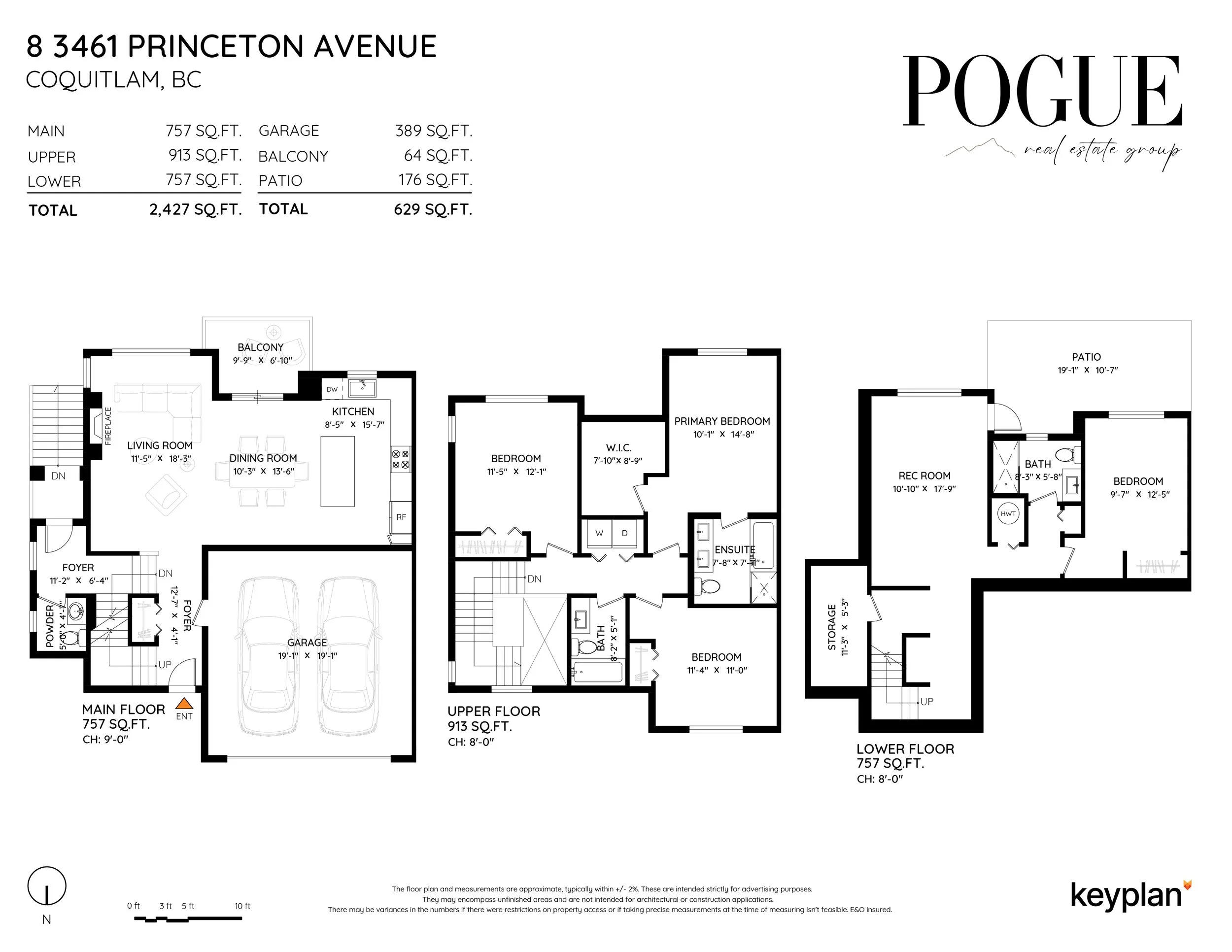 8 3461 Princeton Avenue Burke Mountain Coquitlam Carolyn Pogue Burke Mountain Realtor Floor Plan