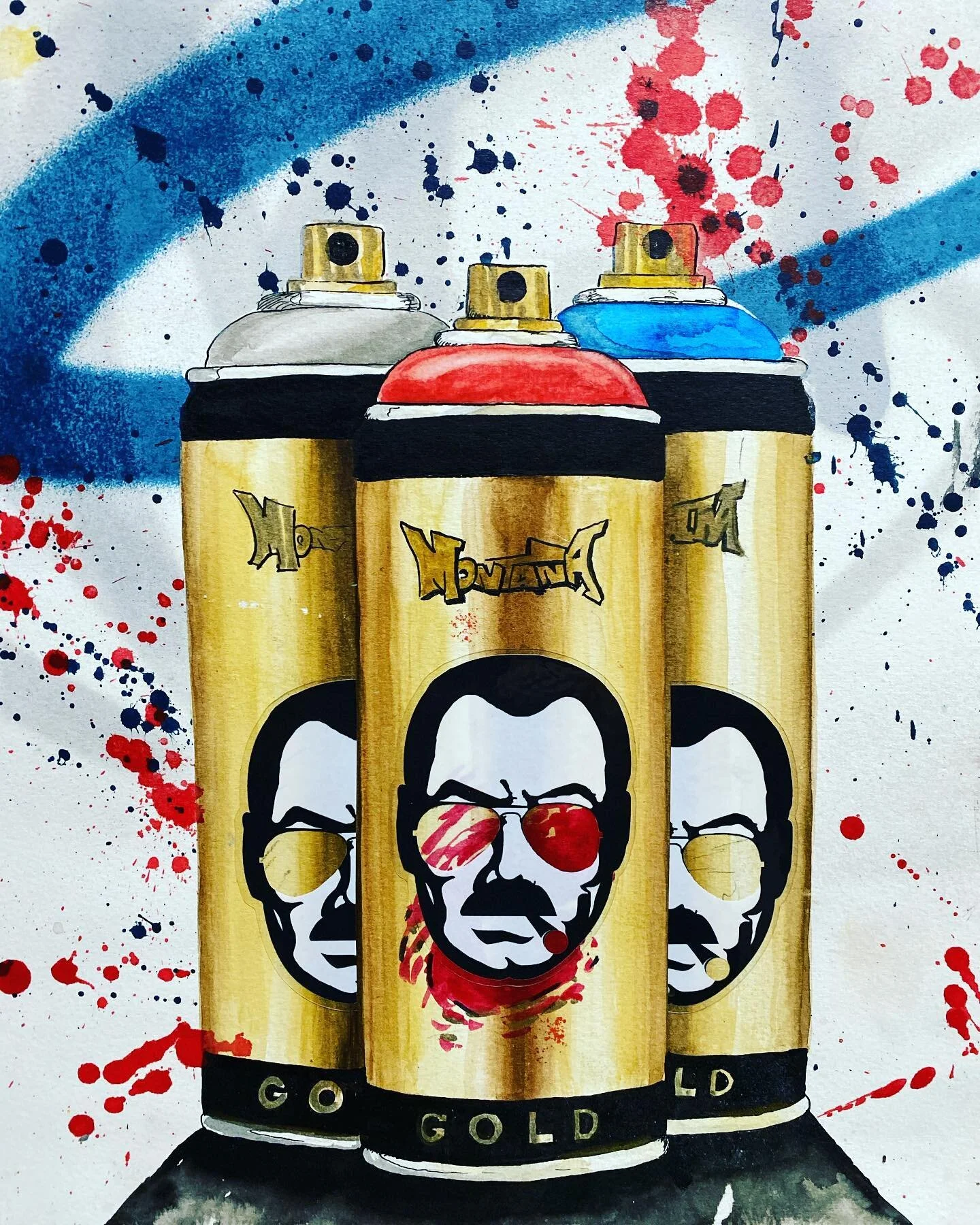 Mixed media on paper @montanacans @montana_colors #streetartist