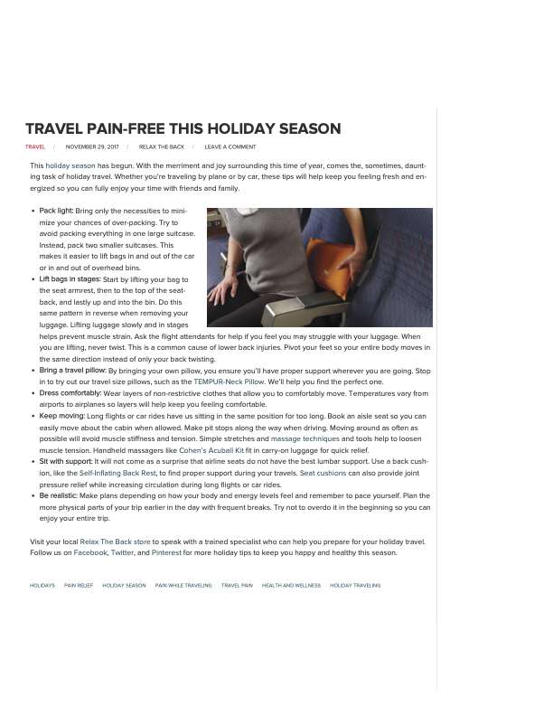 Travel Pain-Free This Holiday Seasons | Relax The Back Blog.png
