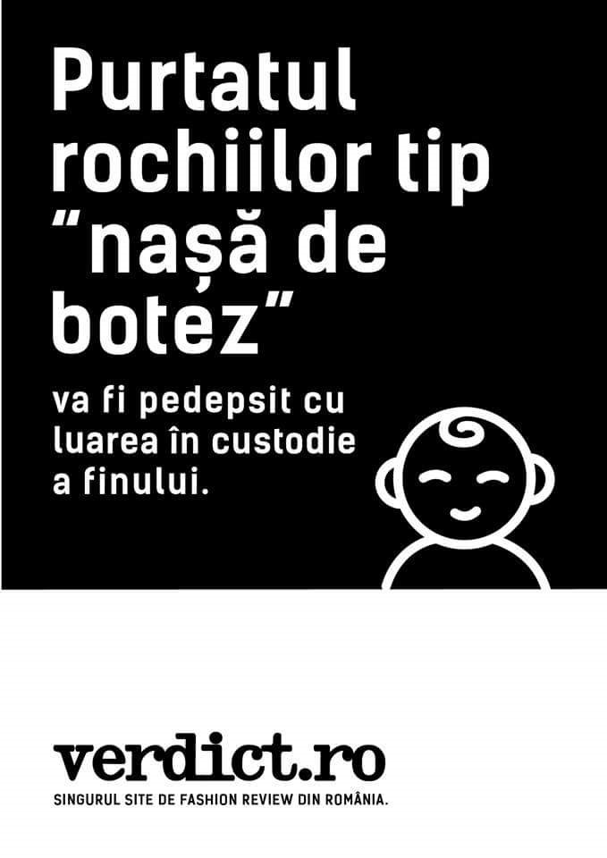  Wearing a hideous godmother-style dress is punished by taking the godchild into custody. 