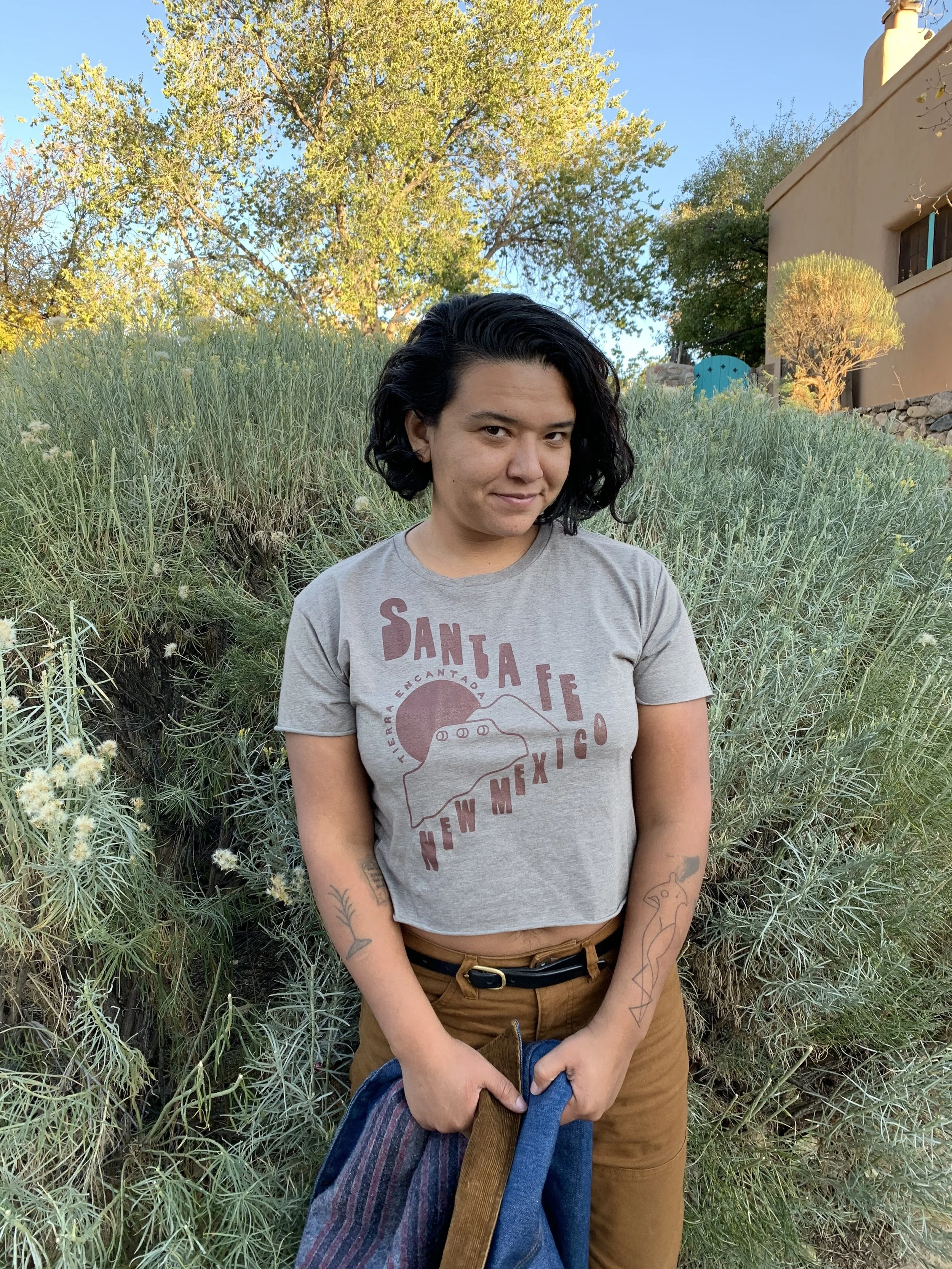 Santa Fe Crop Tee - Ash