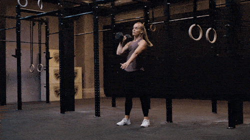 Single arm dumbbell push jerk