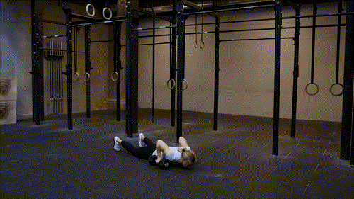 Burpee power clean with dumbbells