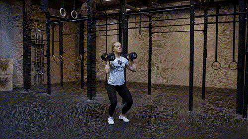 Double dumbbell push press