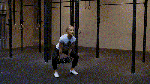 Double dumbbell hang power clean