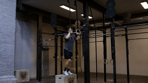 Eccentric ring muscle ups 