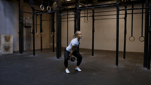 Single arm dumbbell hang split snatch