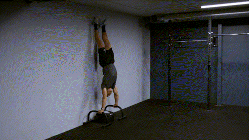Strict parallette handstand push ups