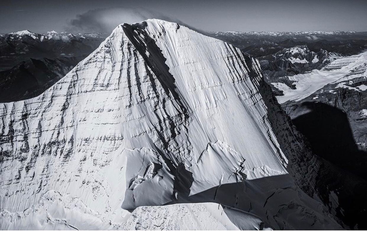 Another Mind Surf Monday. One of the three cruxes of @the.fifty.project, the beastly, intimidating, and ultra steep, North Face of Mt. Robson. Only skied twice ever, once in 1995 and once in 2017. A dream for some of the most accomplished and bold sk