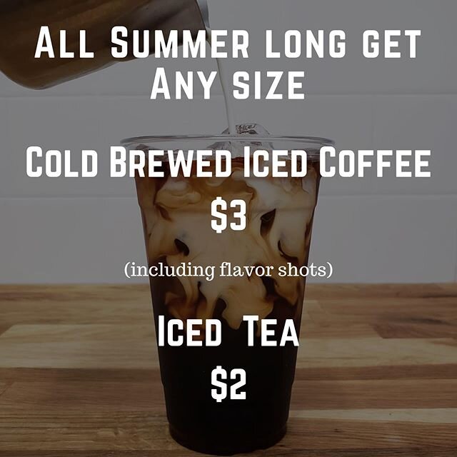 Check out our new Summer special!

Brewing Today: Colombian, French Vanilla, Donut Shop, Costa Rican (decaf), Chocolate Turtle (decaf) 
#icedcoffee #icedtea #deal #summer #arabicacoffeehouse #dtw #willoughbyohio #supportlocal